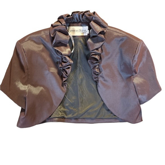 Cameron Blake by Moni Cheri, Size 12, Halter Style, with Jacket, Purple/Blue - Picture 15 of 16